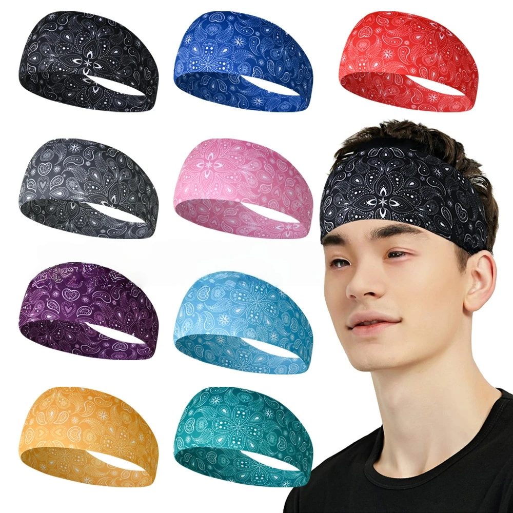 

Wide Sports Headband Sweat Absorbing Breathable Running Yoga Fitness Workout Headwrap Quick Dry Hairband
