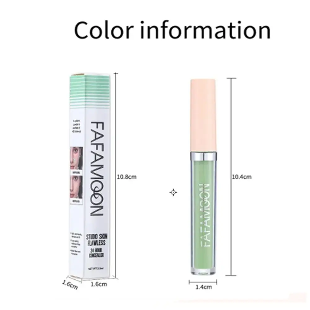جديد 2.5 مللي غطاء خافي عيوب سائل بقعة حب الشباب الهالات السوداء كريم أساس مكياج الوجه تغطية كاملة ظلال ملونة خافي عيوب البشرة
