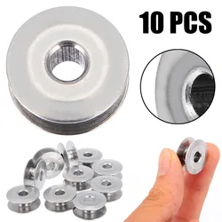 10pcs 21mm Industrial Sewing Machine Aluminum Bobbin for Singer Brother Lockstitch Sewing Machine Tools
