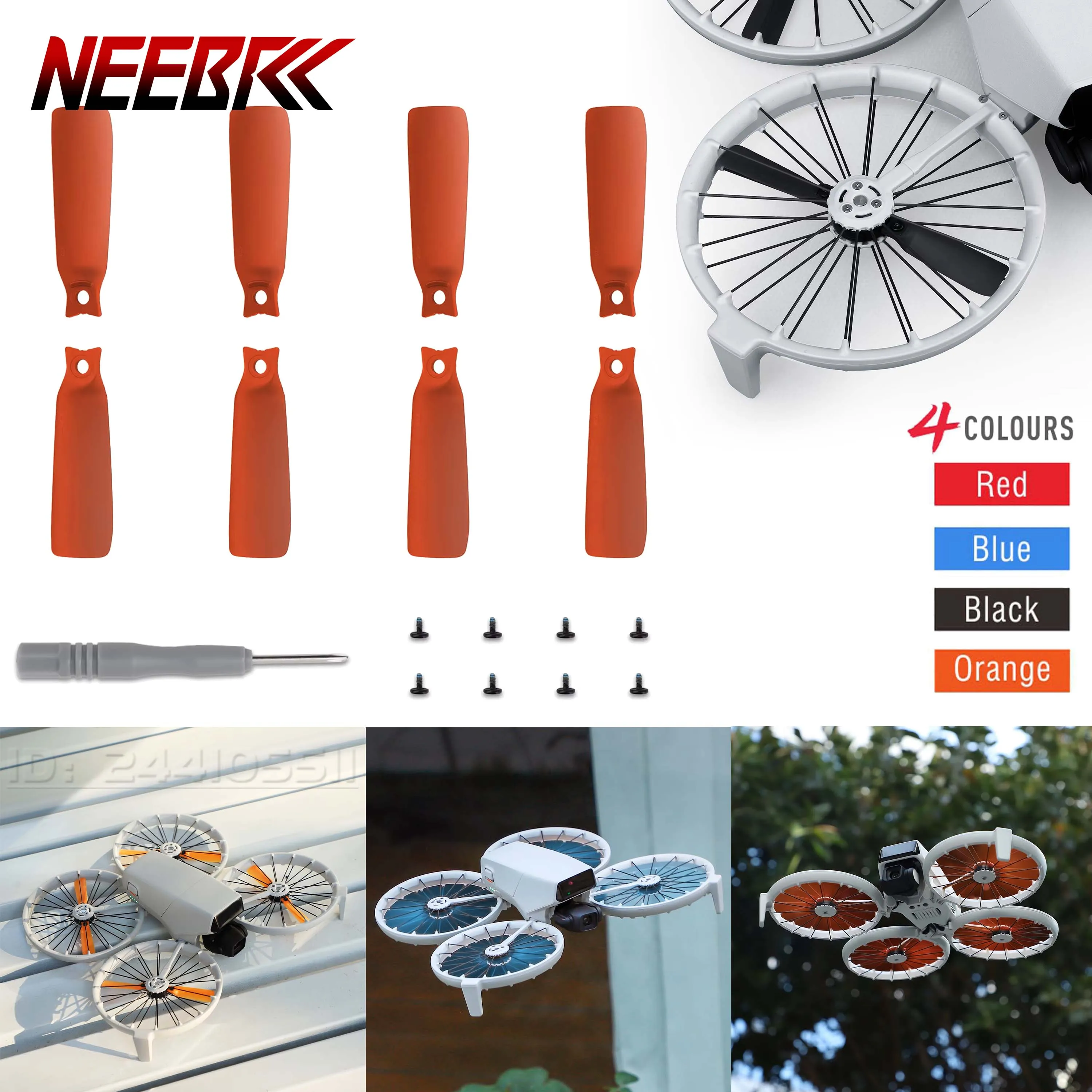 4022 drone lâmina de adereço de baixo ruído cw/ccw hélices de redução de ruído para dji flip rc fpv corrida quadcopter acessórios de substituição