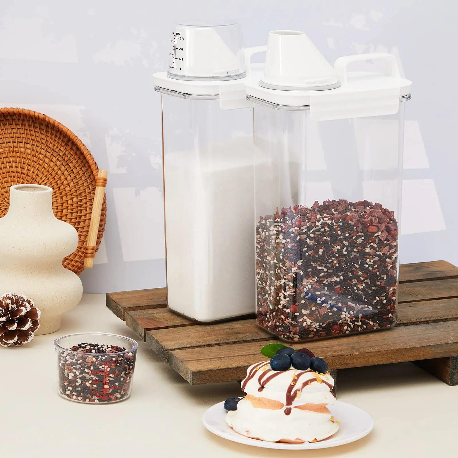 3 قطعة 2300 مللي موزع منظف الغسيل للتنظيم المنزلي والتخزين ، موزع منظف الغسيل السائل 78 أوقية ، موزع الصابون