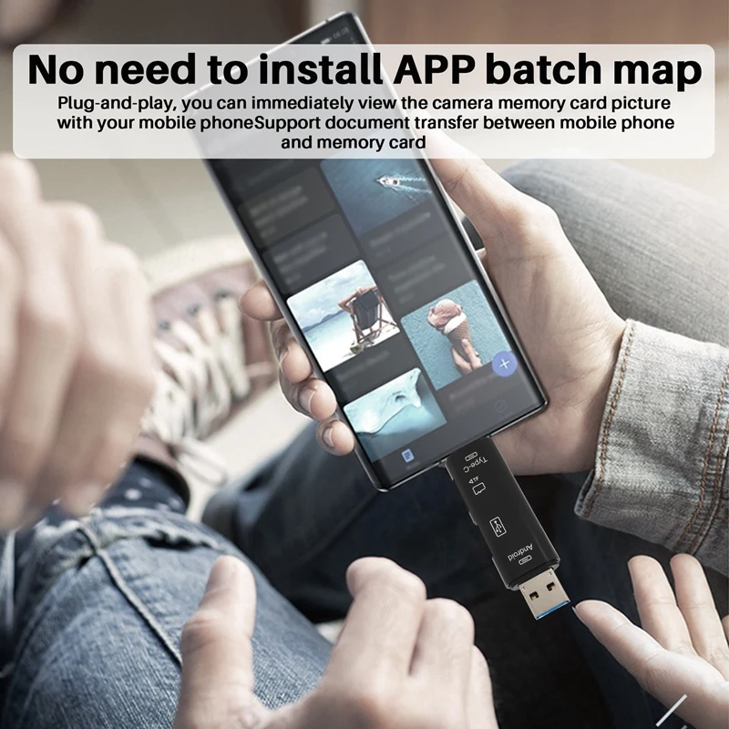 多機能otgカードリーダー,5-in-1マイクロSDカード,USB,Android,電話,コンピューター,タイプc,ユニバーサルをサポート