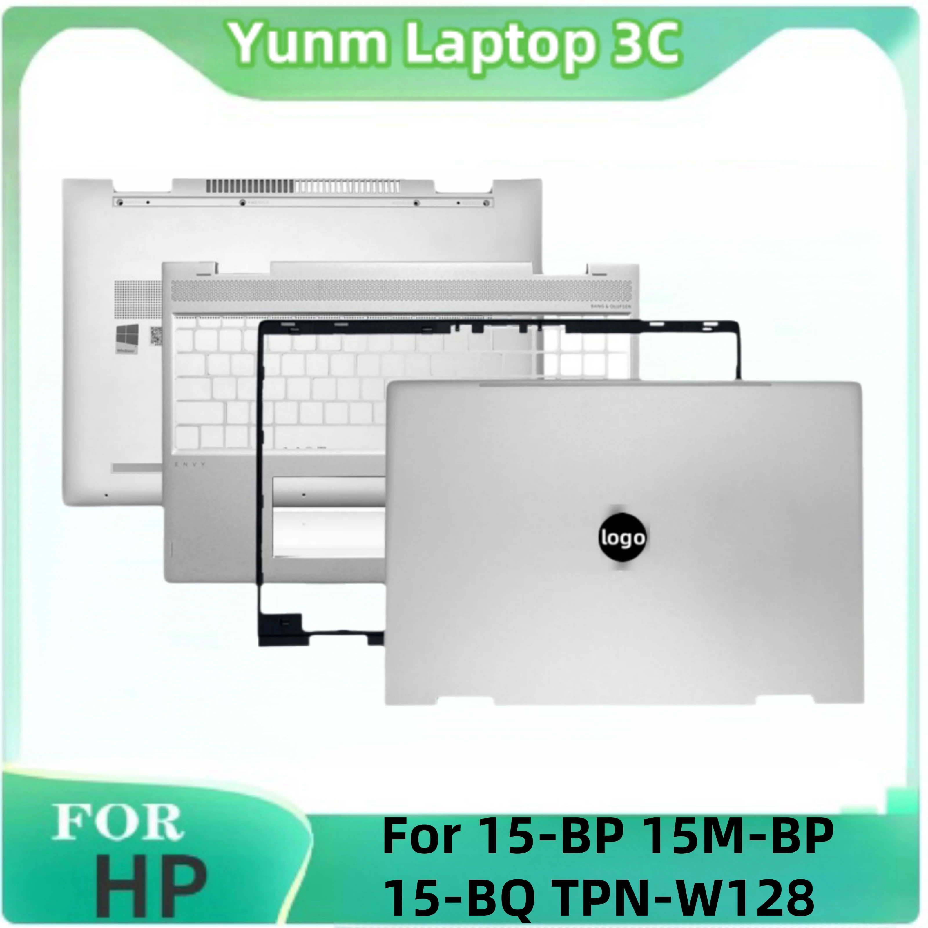 

New Original For HP ENVY X360 15-BP 15M-BP 15-BQ TPN-W127 TPN-W128 Laptop LCD Back Cover/Front Bezel/Hinge/Bottom Cover Silver