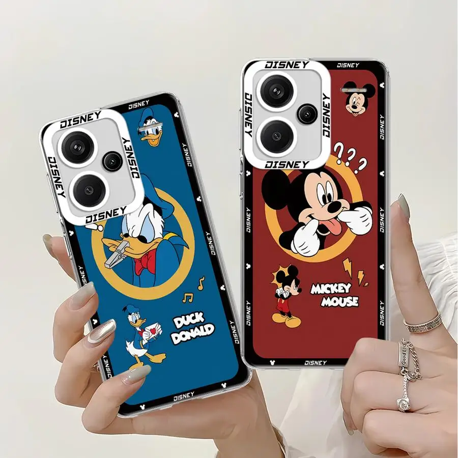 Disney Mickey Donald Duck Clear Soft Case for Xiaomi Redmi Note 11 12 Pro Plus 10 9T 10T 11S 8 Pro 9 Note 10 11 12s Phone Cover