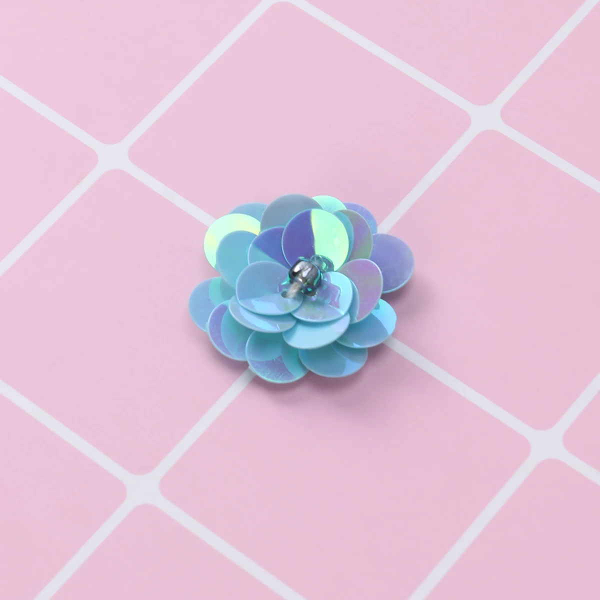 

Blue Sequins Paillettes Flowers Sparkling Handmade DIY Sewing Wedding Clothes Shoes Bags Craft Embellishment Accessories