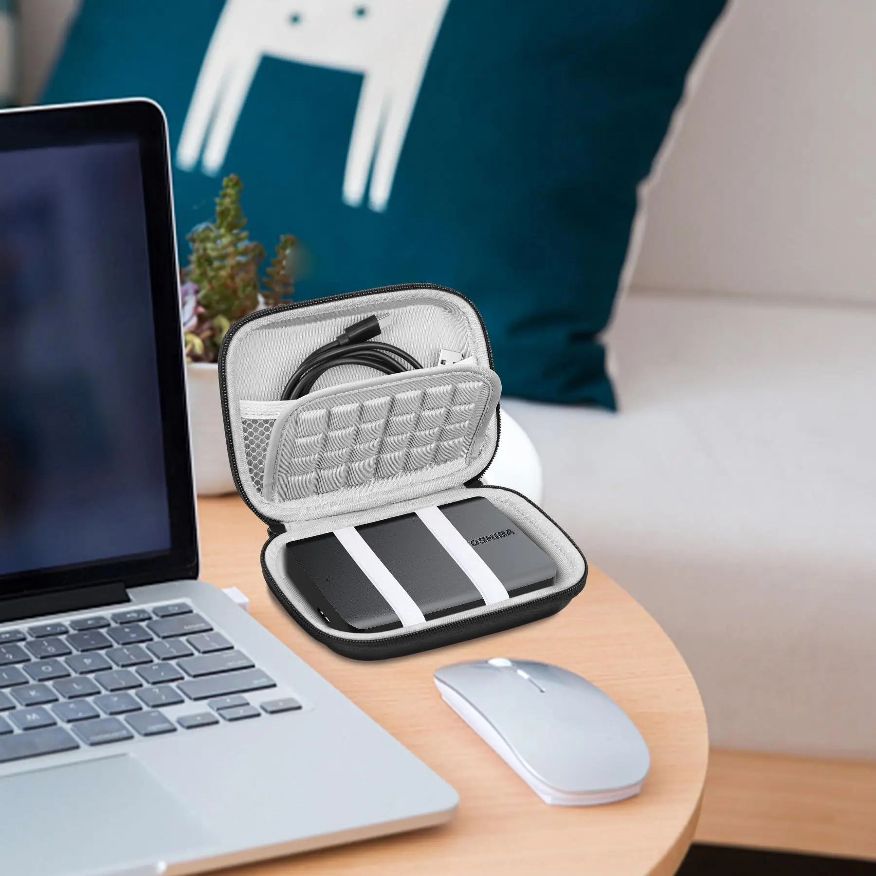 حقيبة حمل القرص الصلب لـ Toshiba Canvio Basics/Canvio Flex/Advance/Gaming محرك الأقراص الصلبة الخارجي المحمول 1 تيرا بايت 2 تيرا بايت 3 تيرا بايت 4 تيرا بايت