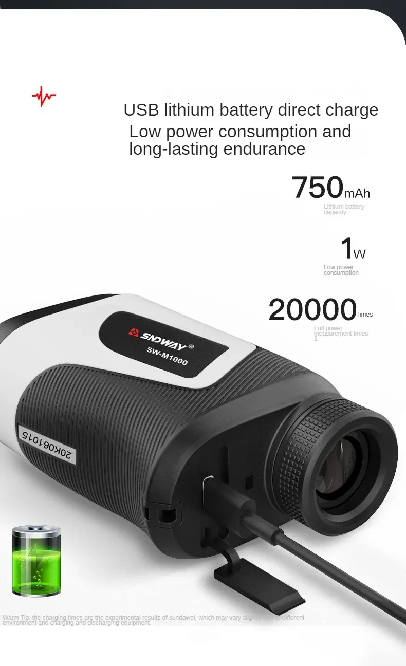 SNDWAY Telescope Rangefinder Hunting Range Finder High Accuracy Distance Measuring SW‑M700