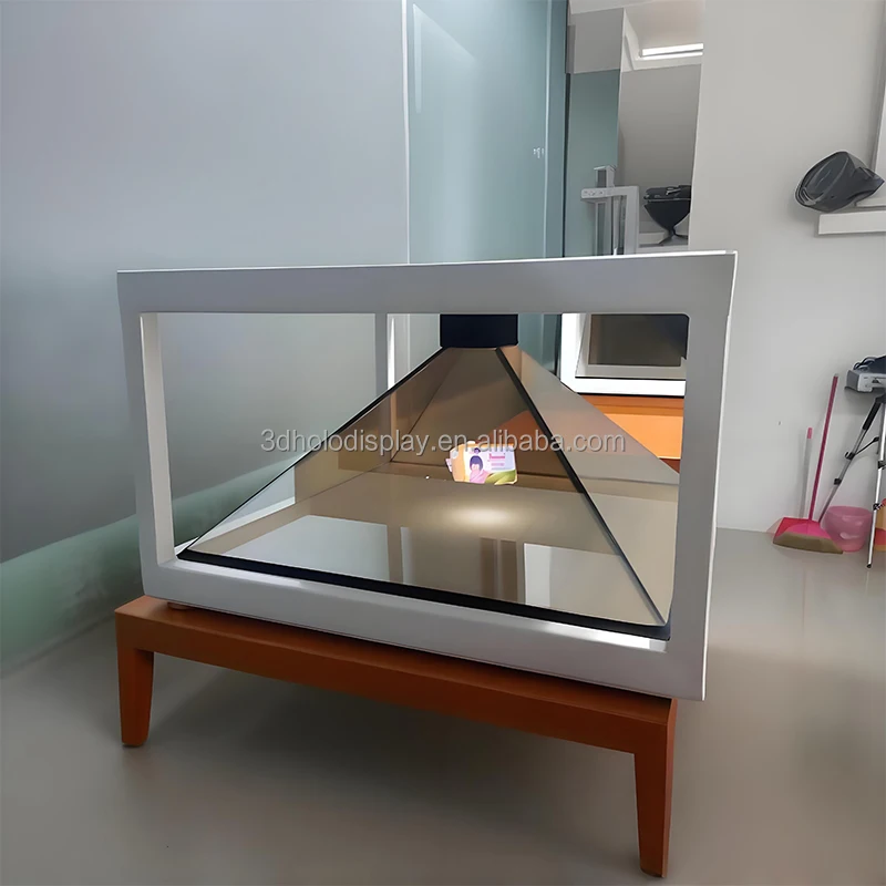 Holographic Projection Cabinet Glass Screen 16:9 for 360-Degree Panoramic Display Immersive Viewing Experience Exhibition Halls