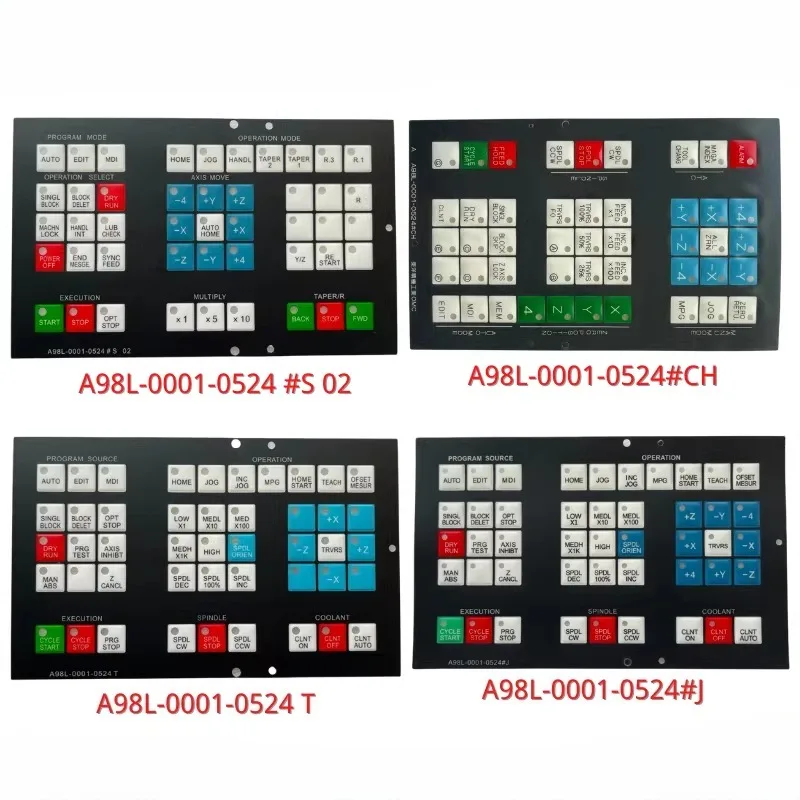 A98L-0001-0524#J #T #S 02 #CH CX CNC HMI Membrane Keypad Buttons For Fanuc Machine Operator Panel