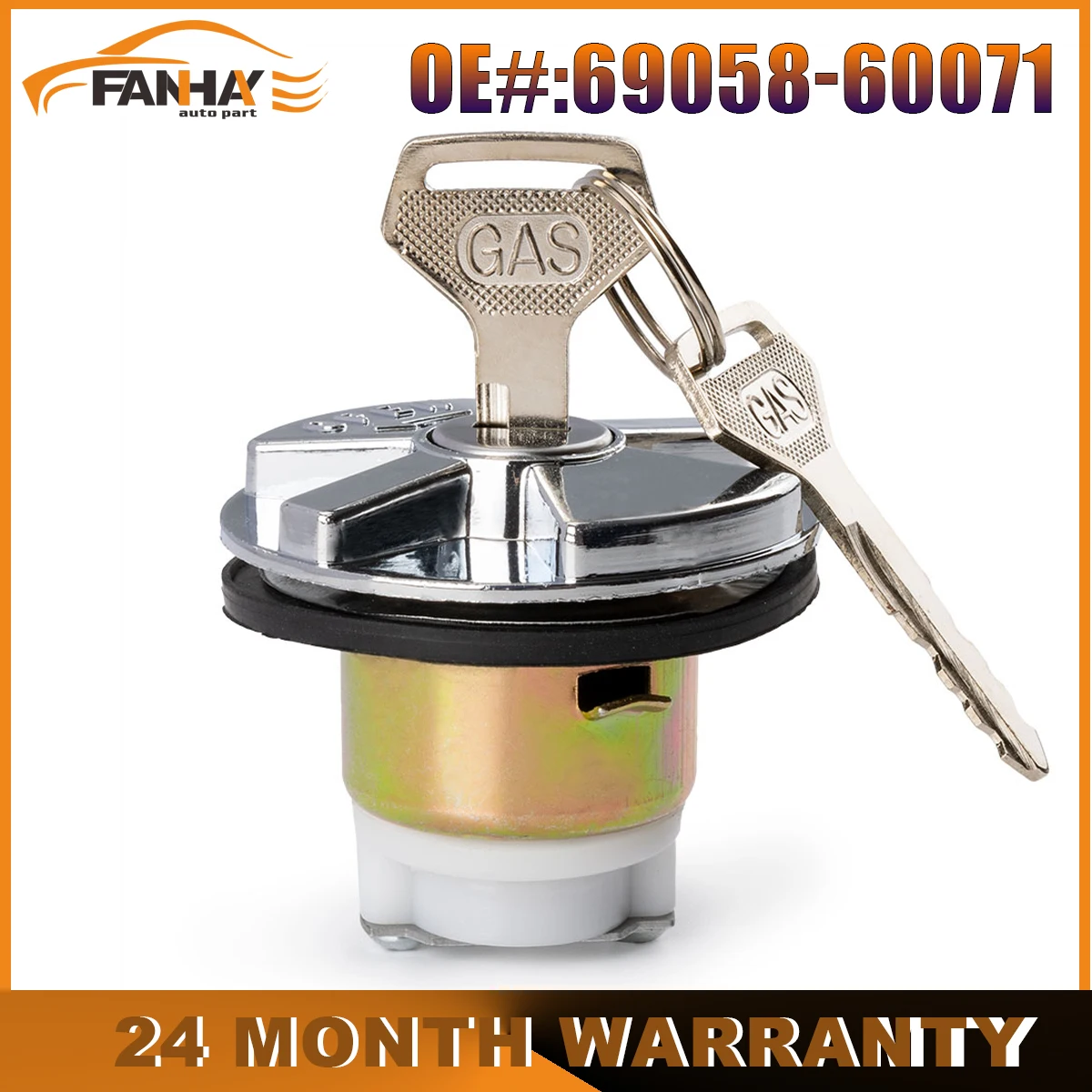 Locking Fuel Cap and Keys Kit 69058-60071 for SUITS ALL HILUX AND 4-RUNNERS WITH TWIST TYPE CAP Cylinder LID Repair Filler Fuel
