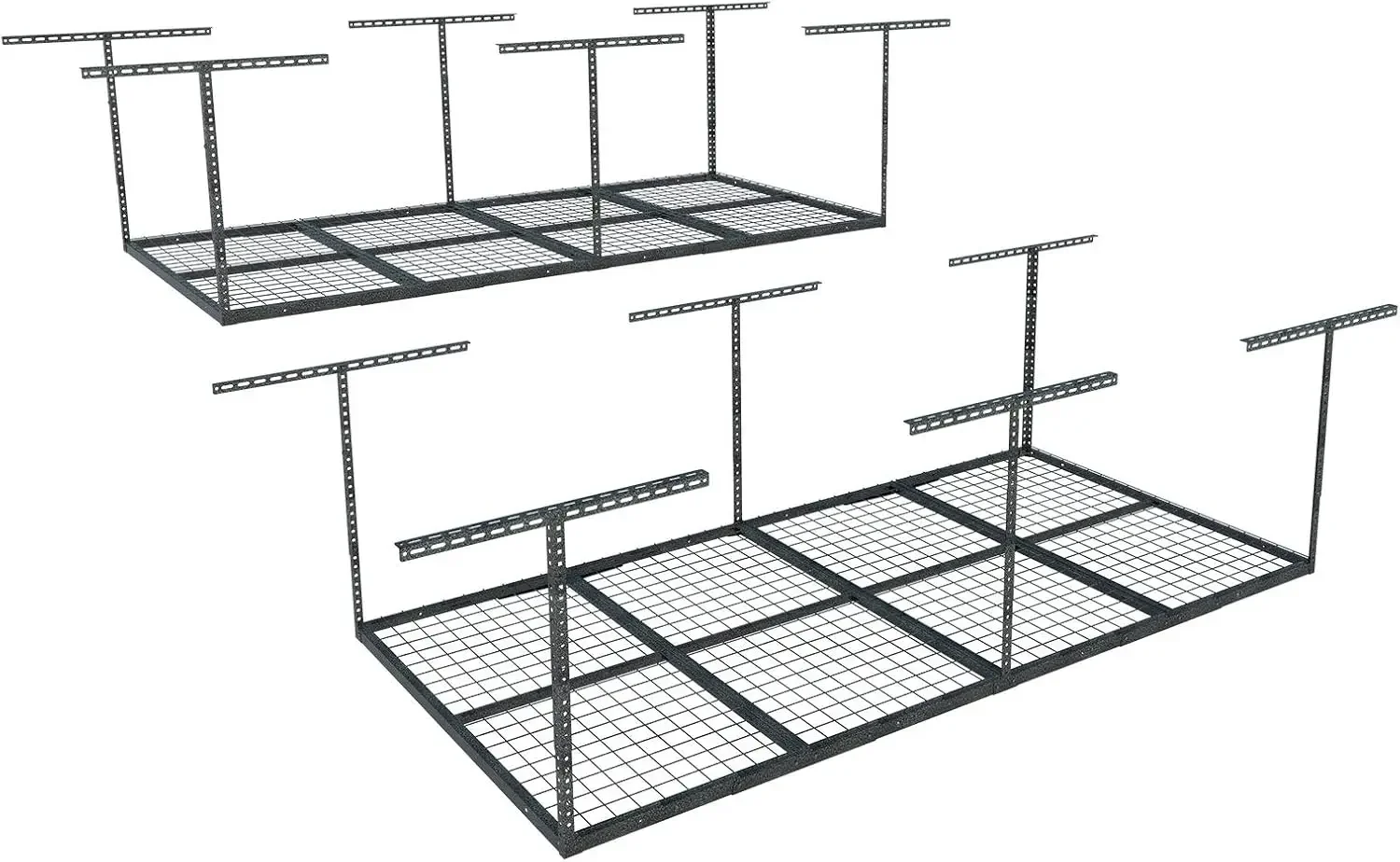 

FLEXIMOUNTS 4x8 Overhead Garage Storage Rack, Garage Storage Organization System, Heavy Duty Metal Garage Ceiling Storage Racks,