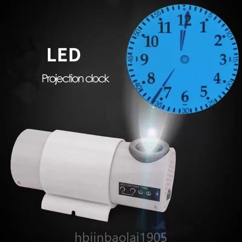 ساعة عرض LED ذات أنماط حديثة مع مجموعة أجهزة تحكم عن بعد لمشاريع الوقت على الحائط أو السقوف لغرف النوم والمكاتب