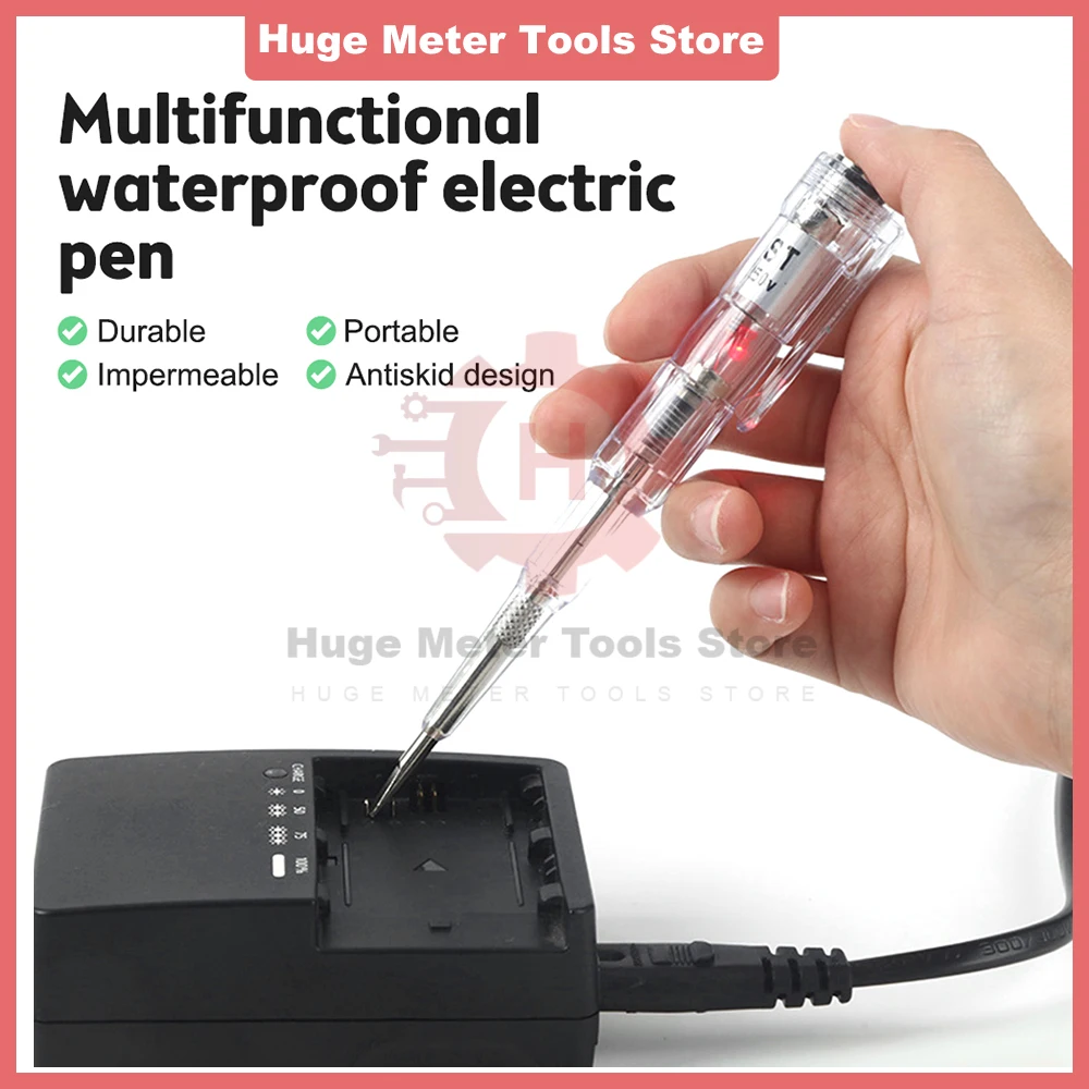 Intelligent Voltage Tester Pen Waterproof Induced Electric Pen 70-250V Screwdriver Probe With Indicator Light Circuit Detector