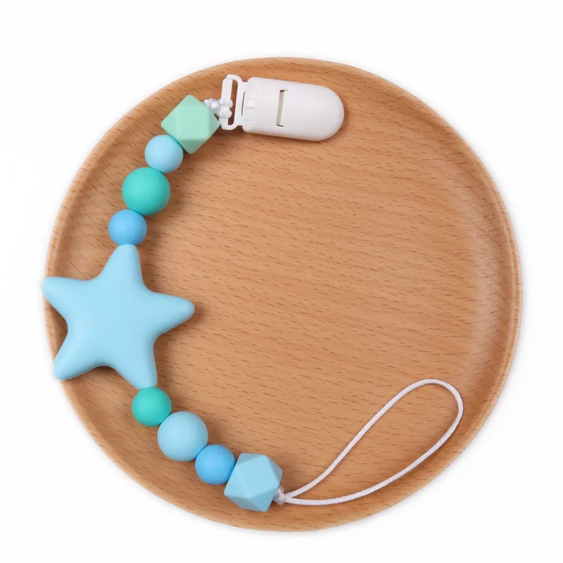 シリコーンスタービーズベビーおしゃぶりクリップチェーン乳首ホルダー幼児おしゃぶり歯固め必須の歯ケアアクセサリー幼児用