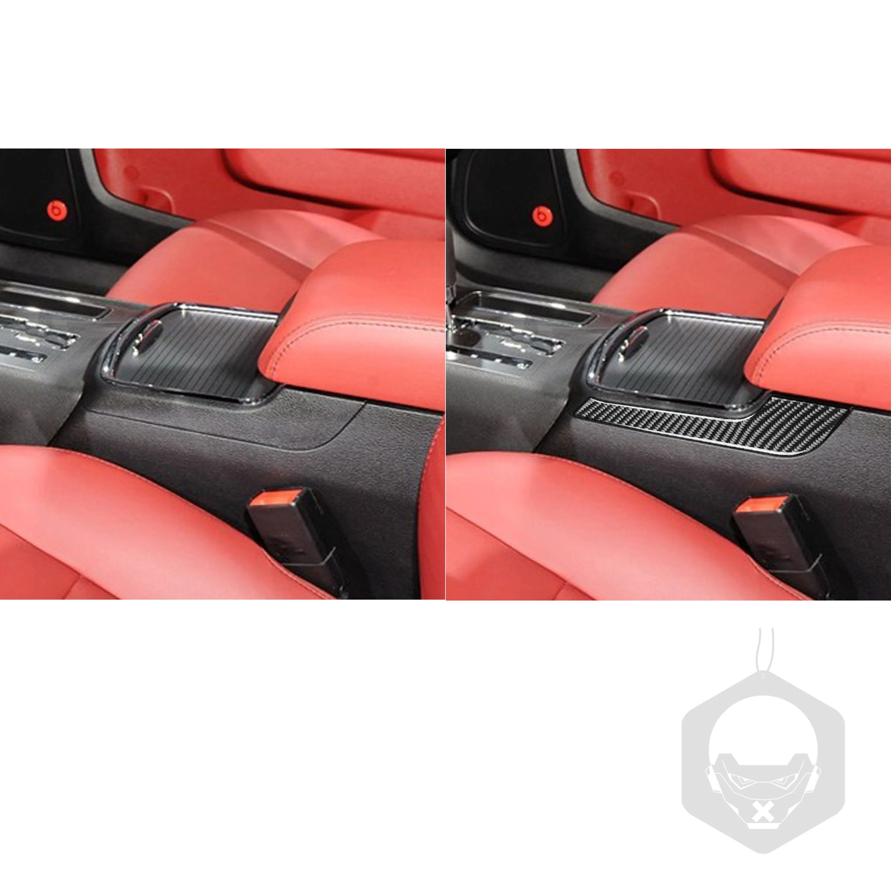 For Chrysler 300 300C 2011-2023 Carbon Fiber Central armrest side Panel Trim Cover Car Accessories Interior Decorative Stickers