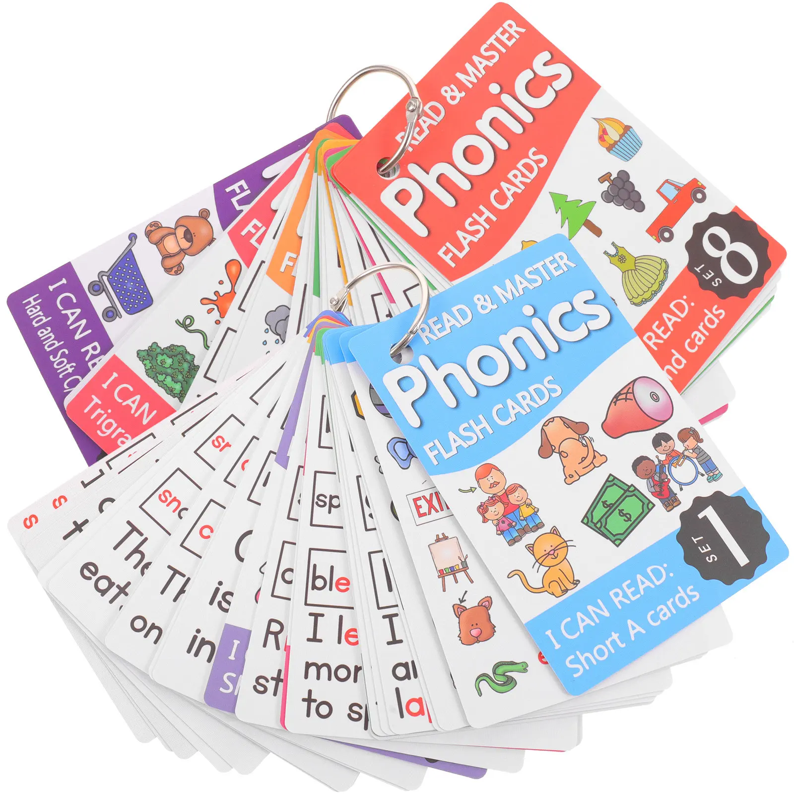 

1Set English Spelling Cards Bright Color Matching Letters Cards for Kids Early Educational Learning Supplies Word Recognition