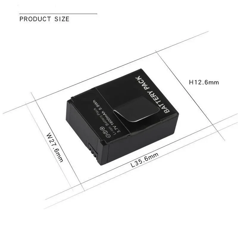 600mAh AHDBT-301 AHDBT-201 Rechargeable Digital Camera Battery Replacement Pack For GoPro Hero 3 and Hero 3+ Action Camera