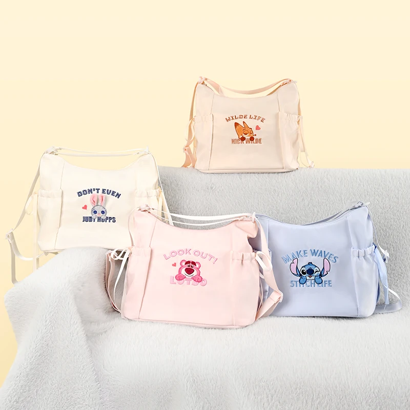 

Disney series Stitch Judy Nick strawberry bear crossbody bag one shoulder commuter to school, beautiful gift bag
