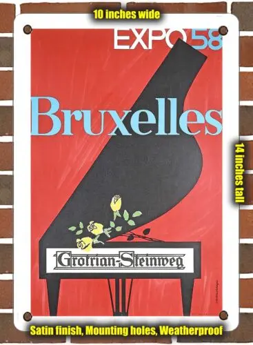 METAL SIGN - 1958 Expo 58 Brussels - 10x14 Inches