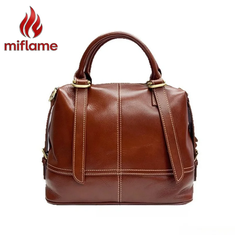 Vintage Shoulder Bag for Women Top Grain Leather Everyday Large Capacity Top Handle Adjustable Convertible Luxury Handbag