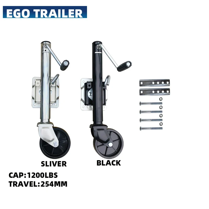 EgoTrailer 6inch solid wheel 1200LBS  Trailer jack jockey wheel boat RV  trailer parts accessories