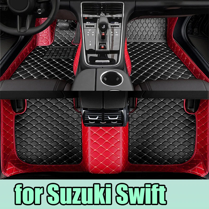 

Кожаные автомобильные коврики для Suzuki Swift AZG412 413D 414 2011 ~ 2017 5door, водонепроницаемые коврики, автомобильный напольный ковер, коврик, аксессуары для автомобиля