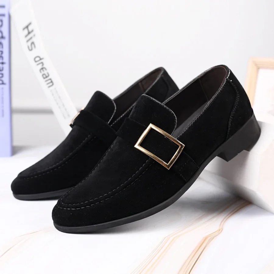 Spring New Mens Casual Business Shoes Loafers Men Dress Shoes Faux Suede Driving Shoes Fashion Formal  for Men Sneakers