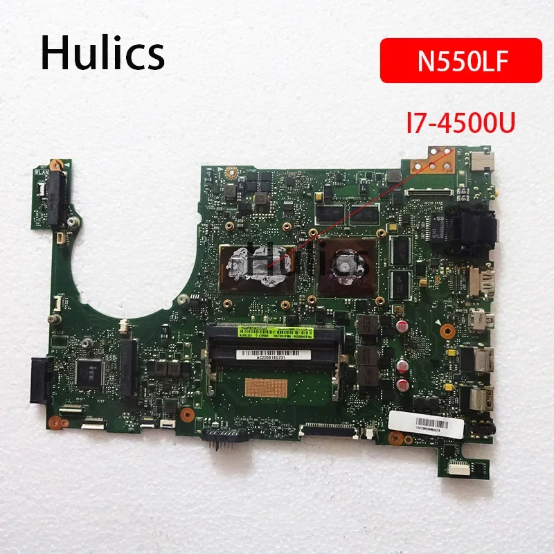 Hulics Used N550LF Motherboard I7-4500U CPU For ASUS Q551L Q550LF N550L Laptop   Mainboard