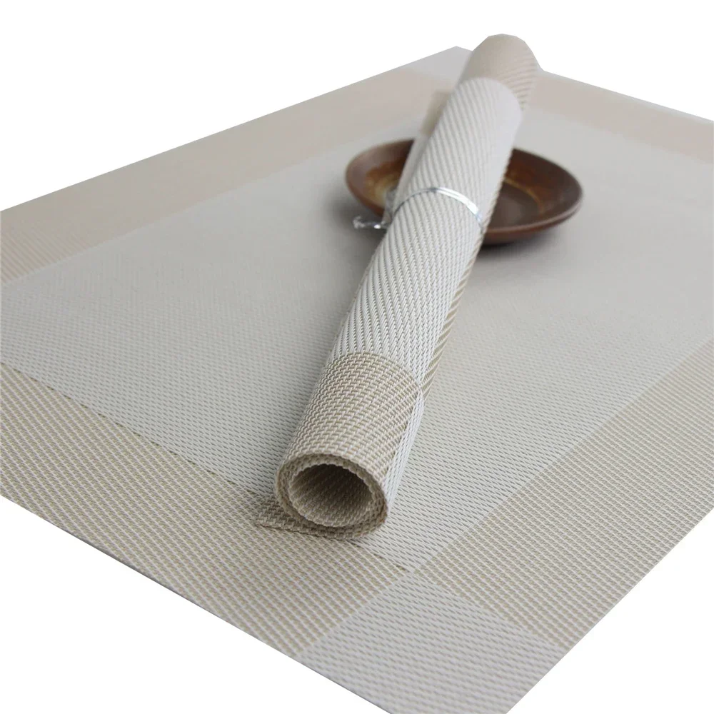 4Pcs/lot Placemat Fashion Pvc Dining Table Mat Disc Pads Bowl Pad Coasters Waterproof Table Cloth Pad Slip-Resistant Pad
