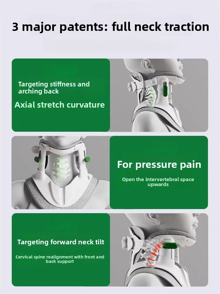 Medical Electric Inflatable Cervical Traction Device Collar for Cervical Spondylosis Correction Orthopedic Treatment Aid