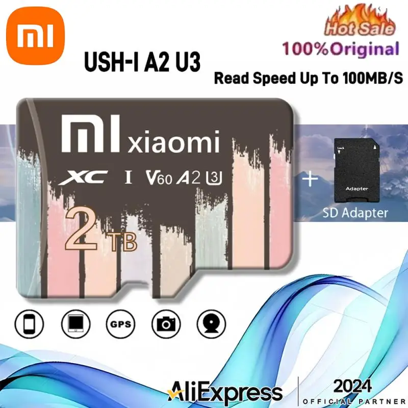 100% Original Xiaomi Micro TF SD Card Class 10 TF Card 32GB 64GB 128GB 512GB 2TB Memory Card for Phone Tablet Flash Card drone