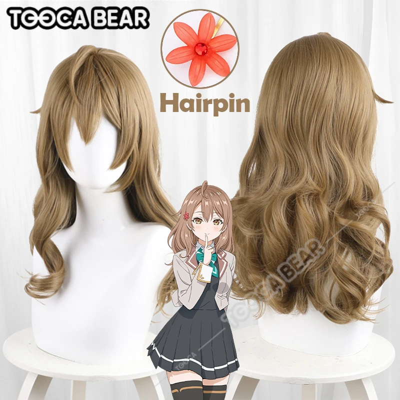 Maria Mikhailovna Kujou Cosplay Wig Anime Roshidere Masha Madonna Brown Curly Hair Heat-resistant Fiber Hair+Wig Cap Halloween