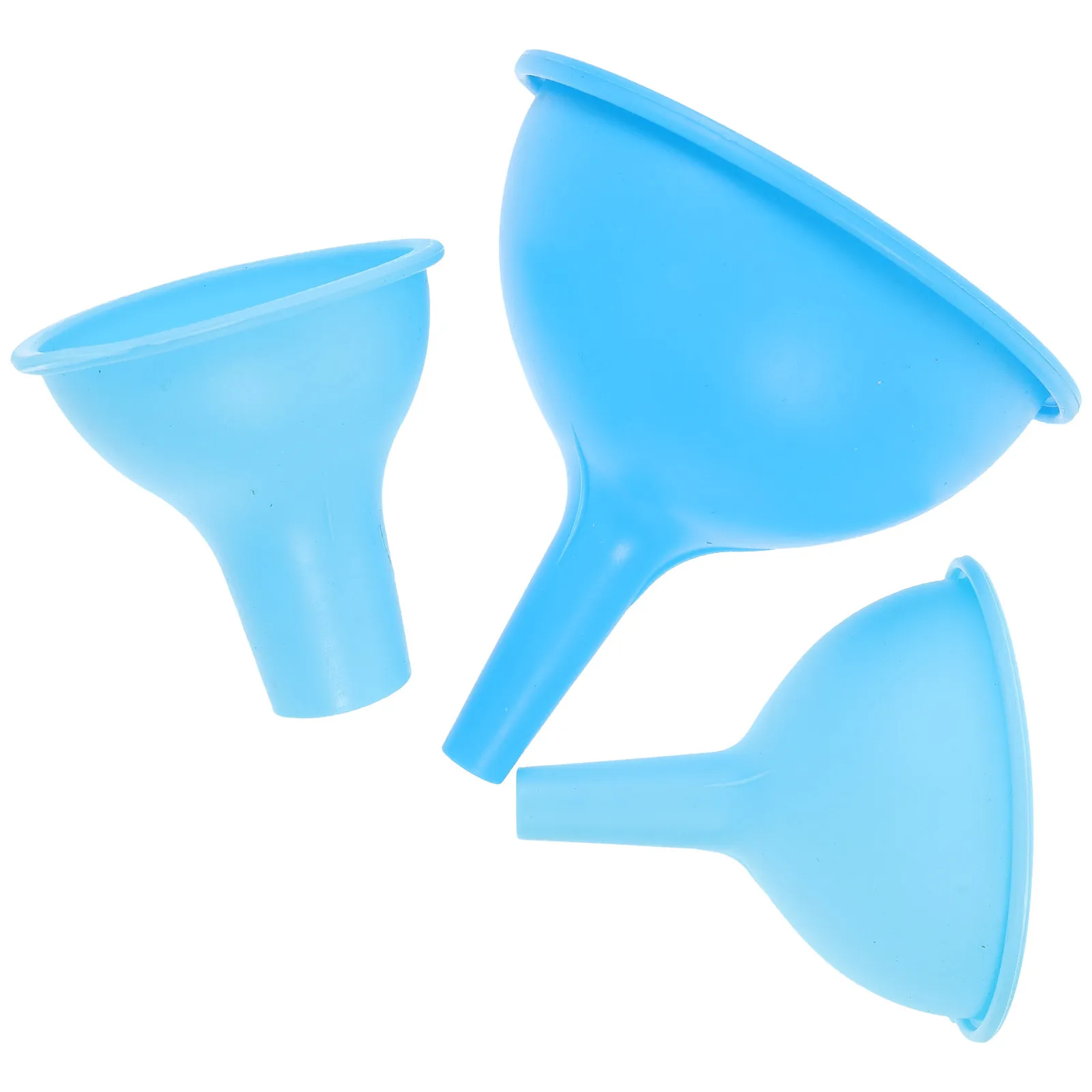 

3Pcs Silicone Kitchen Filling Funnels Small Cone Shape Liquid Funnels for Bottle Oil Vinegar Jam Transfer Cone Shaped Funnel