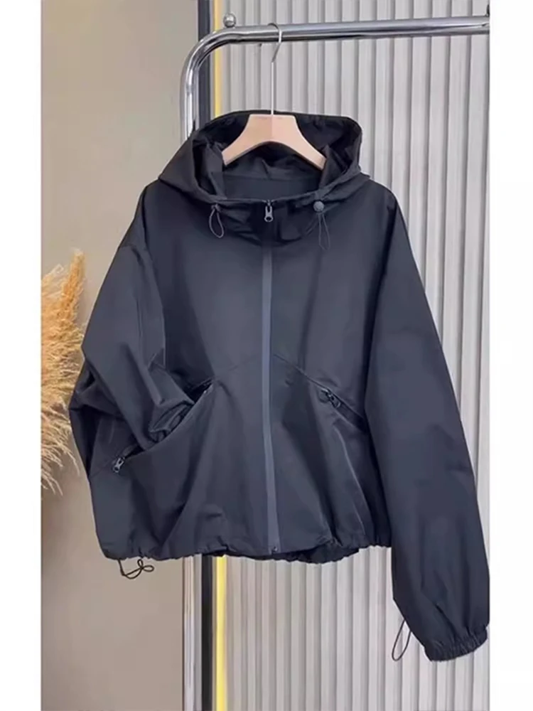 Bla ort Cappotto da lavoro da donna antivento Jaet europeo Sle primavera autunno Cappotto casual da pendolarismo Sle Vestibilità ampia Chiusura con cerniera