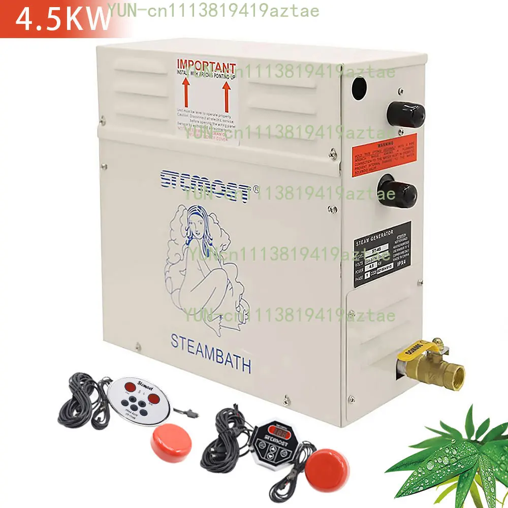 4.5KW Steam Generator Sauna Steam Bath Machine For Home Sauna Room SPA Fumigation Machine 220V/380V With Digital Controller