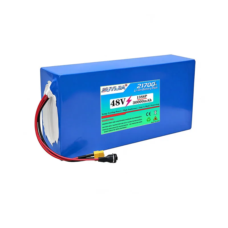 13S6P 21700 48V 30Ah Lithium Rechargeable Battery Pack 1200W 1440W Built in BMS + 54.6V 2A Charger
