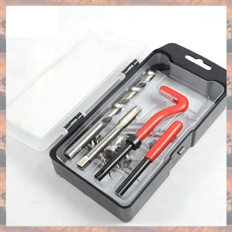 2025 Trend 15-Piece Set Of Thread Sleeve Screw Hole Thread Repair Slide Screw Repair Hole Auto Repair Slide Tool Set M10X1.5