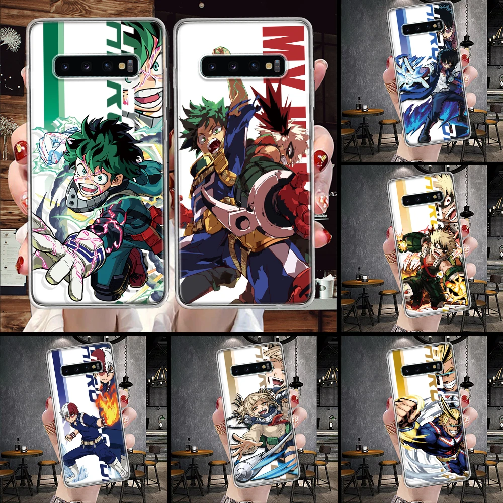 私のヒーローの携帯電話ケース,ソフトカバーシェル,mha art,Samsung Galaxy s21,s20 e,s22,s23,s24 ultra,s10 plus,s9,s8,s10e