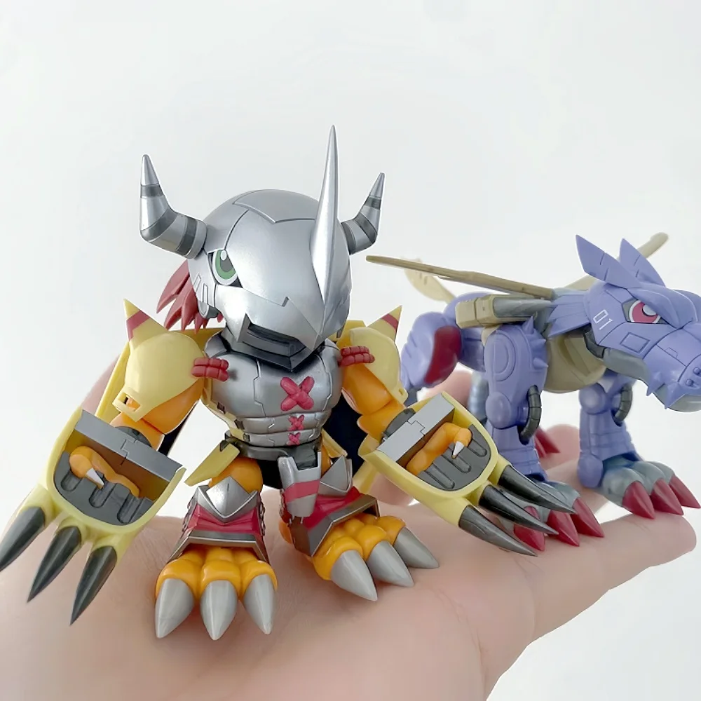 

In Stock Genuine Qmsv Mini Plabako Digimon Adventure Digimon War Greymon Action Figure Angewomon Gifts Toys