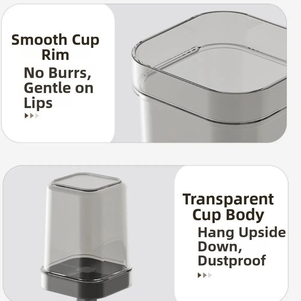 Simple Dustproof Toothbrush Holder All-in-One with Lid Mouthwash Cup Multi-functional Portable Toothpaste Rack Bathroom