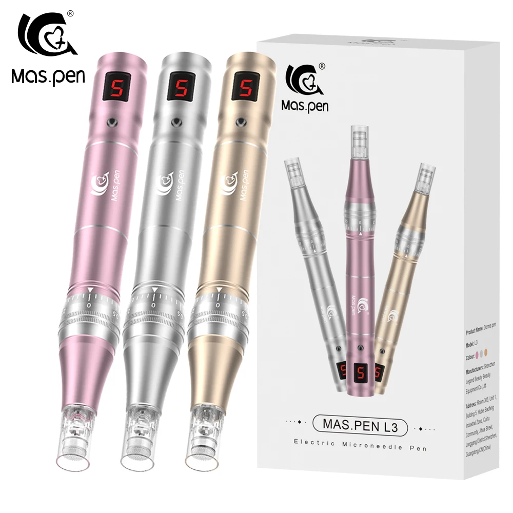 Adjustable Wireless Microneedling Derma Pen L3 Skin Care Tool With Two 36 Pin