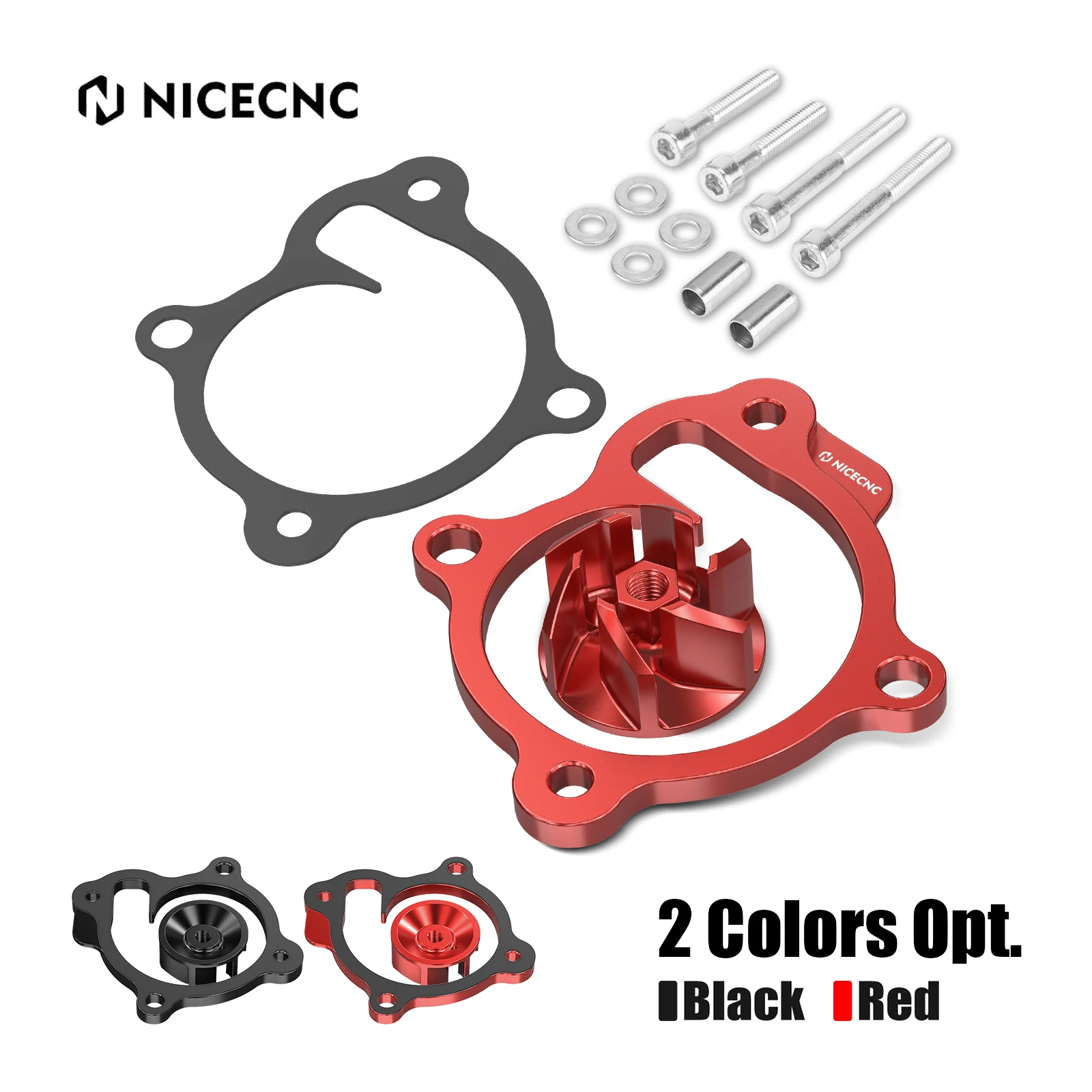 

NICECNC For Honda 2018-2025 CRF250R CRF250RX CRF250RWE CRF 250R 250RX 250 RWE Oversized Water Pump Impeller Cooler Spacer Kit