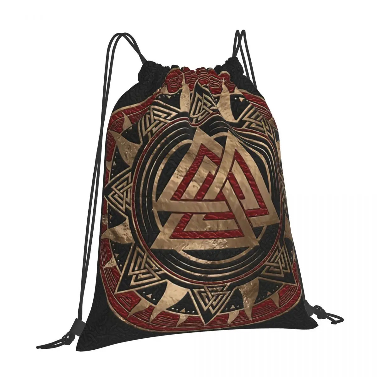 Valknut Symbol V-Viking Age Cool borse con coulisse sport Unisex impermeabile Storage organizzare Bundle Pocket Rope Bag