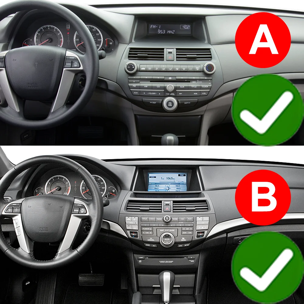 12.3 Inch Carplay Android Radio For Honda Accord 2008 2009 - 2012 Multimedia Car Radio Navigation Touch Screen Stereo Head Unit