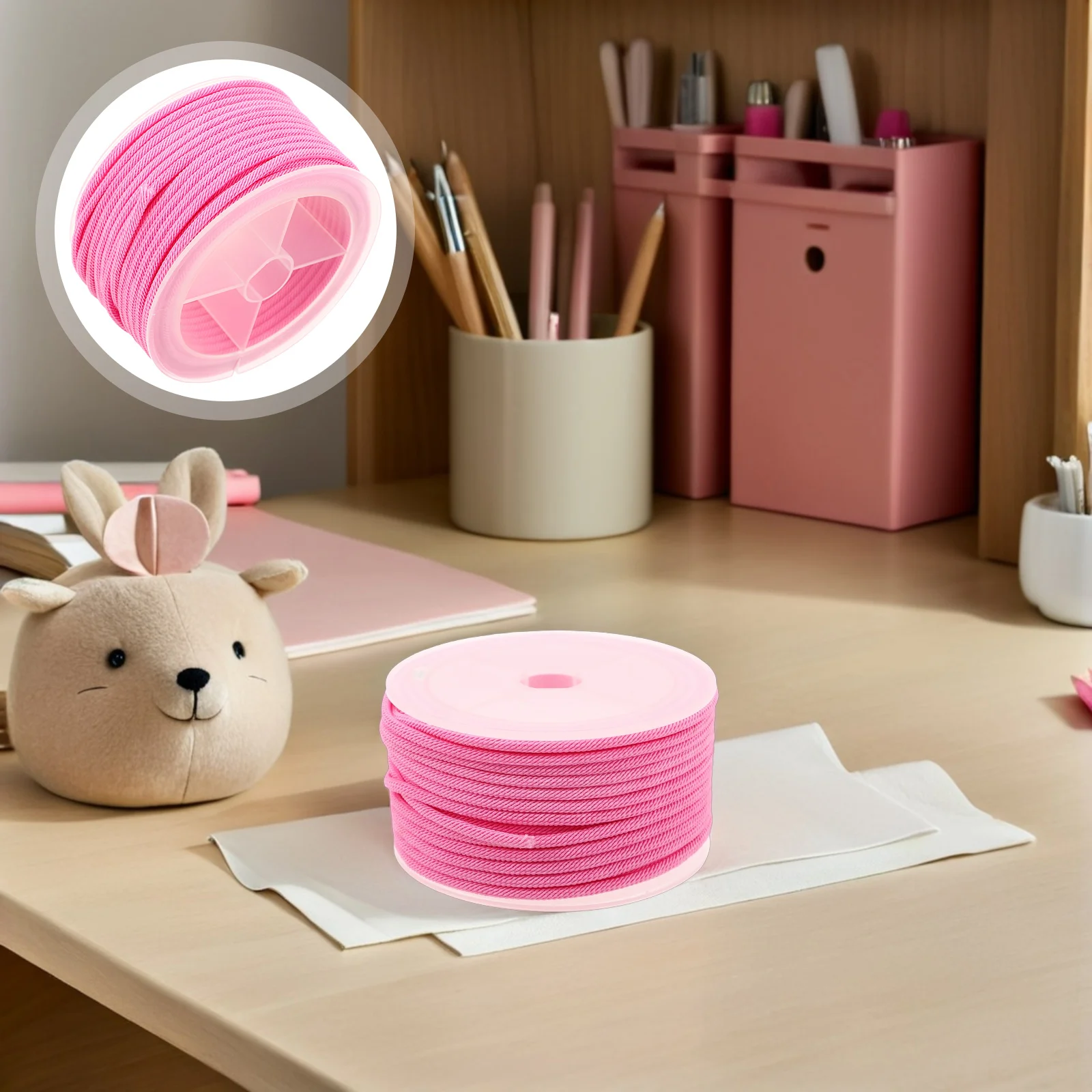 

2mm Pink Nylon Cord for Jewelry Making Bracelets Necklaces Beading Crafts Highstrength Durability Unleash Creativity