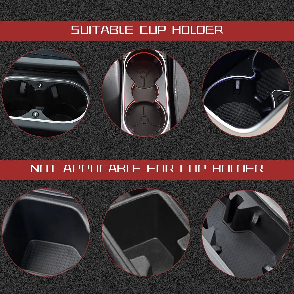 محول موسع لحامل أكواب السيارة مع حامل هاتف، ملحق تخزين منظم داخلي متعدد الأغراض قابل للتوسيع