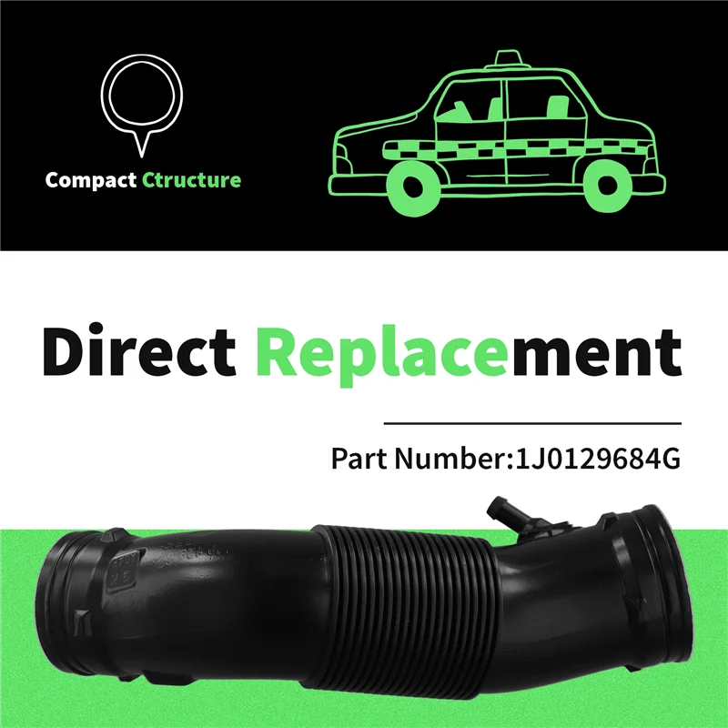 Per Golf Jetta 1999 2000 2001 Misuratore di massa d'aria Tubo 28Cm 1J0129684G Auto