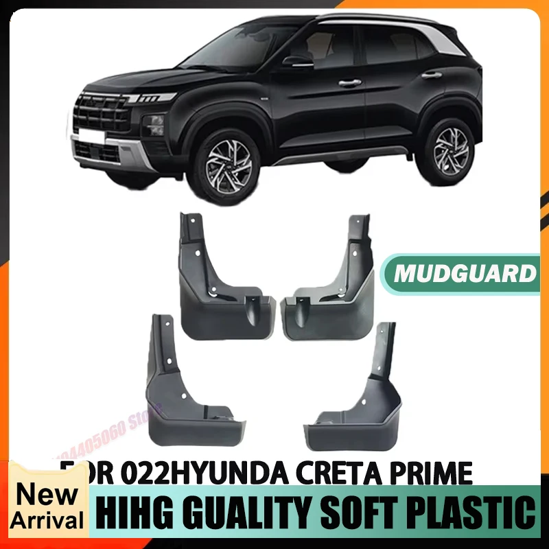 Front and Rear Wheel Fenders Splash Protector For 2022 Hyundai Creta Ix25 Creta Prime Car