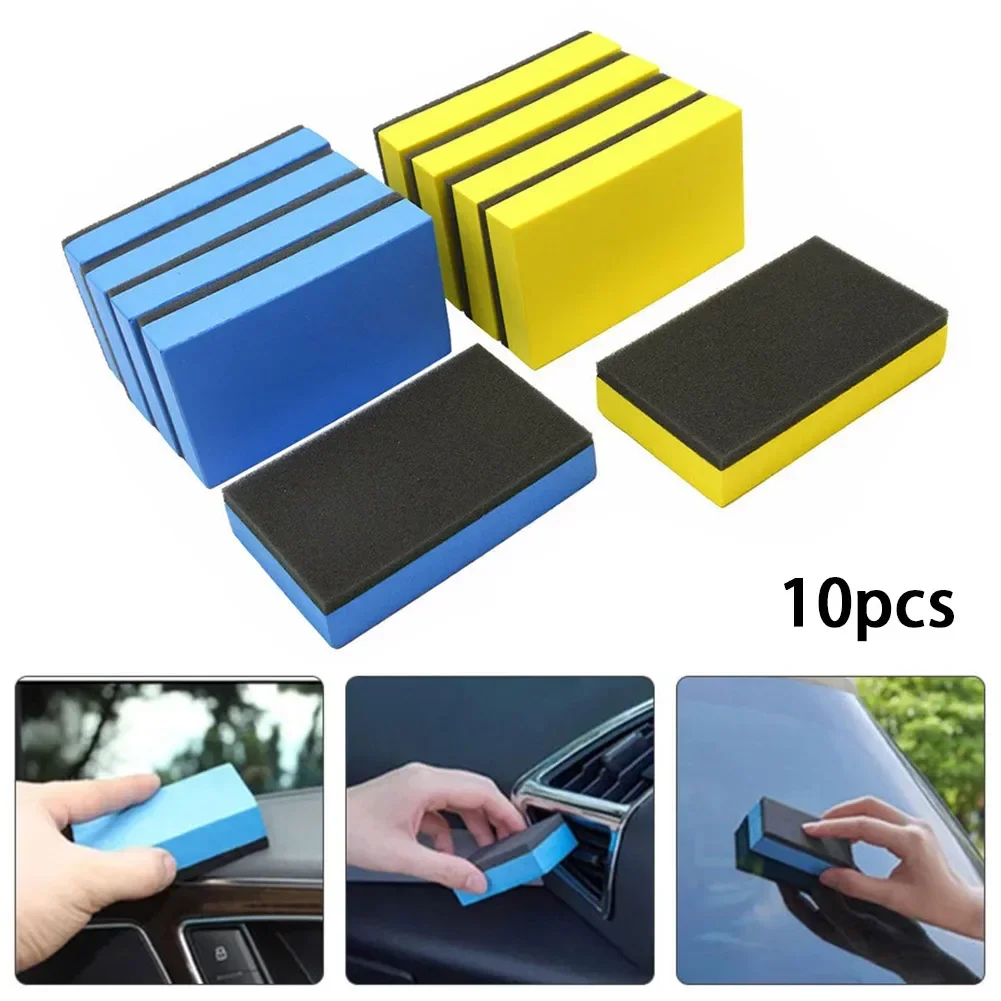 10Pcs Car Ceramic Coating Sponge Glass Nano Wax Coat Applicator Polishing Pads Car Polishing Sponge