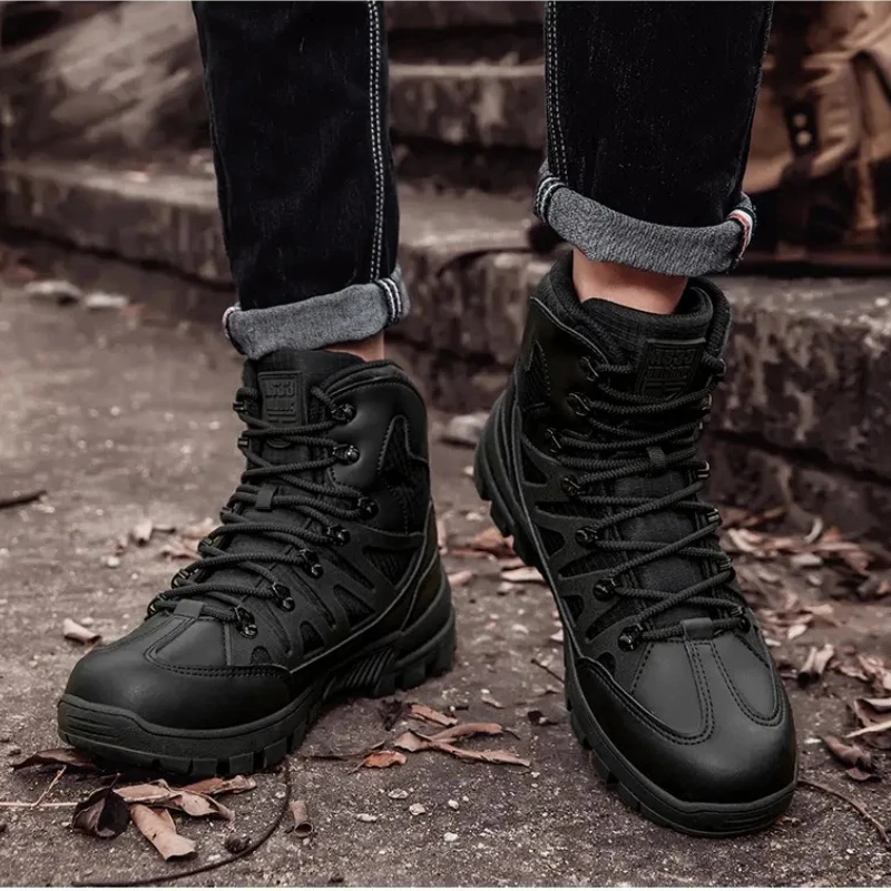 أحذية عسكرية تكتيكية كبيرة الحجم عالية الجودة غير قابلة للانزلاق مقاومة للاهتراء ومقاومة للأوساخ أحذية تدريب خارجية 39-47 ياردة 806